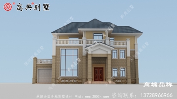 农村欧式二层半简约自建房屋别墅