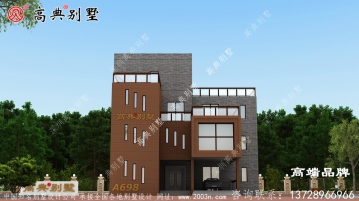 农村自建房四层，造型简单