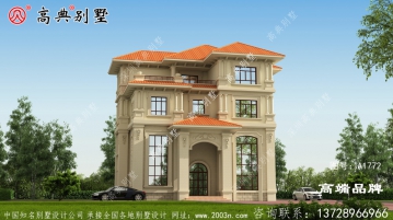 新款农村三层半欧式别墅设计图纸