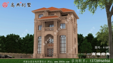 三层半农村别墅外观图，经济实用才是关键