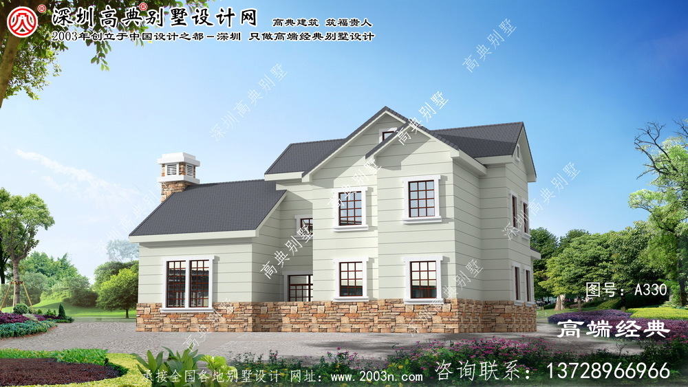 昂昂溪区2层别墅设计图