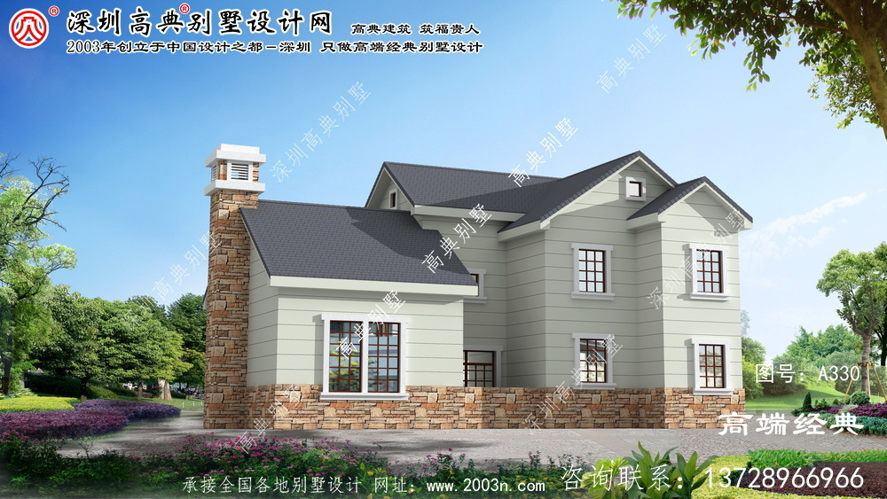 昂昂溪区2层别墅设计图