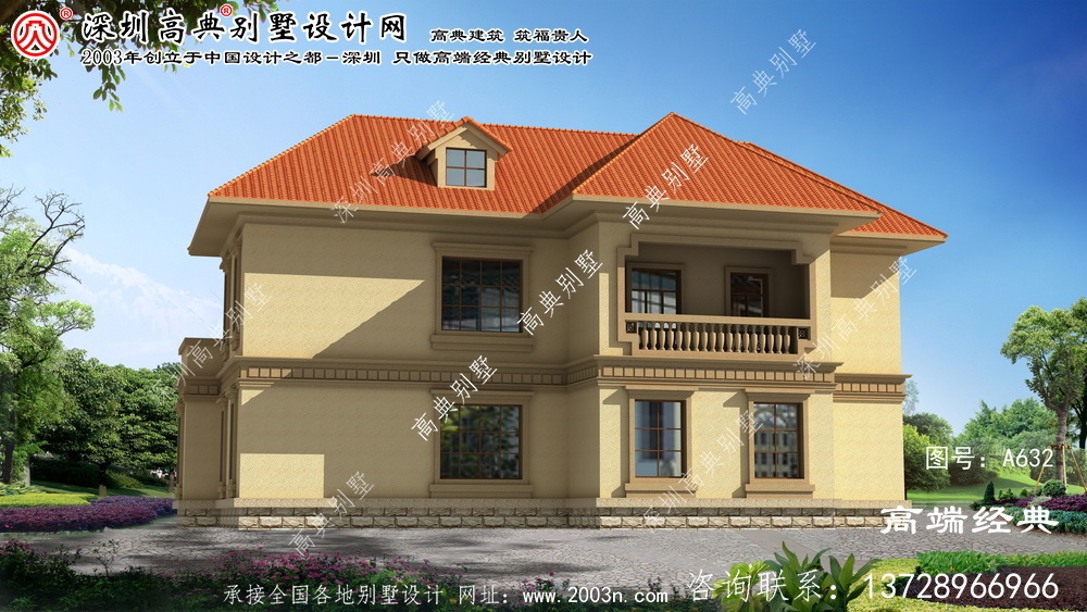 新郑市农村二层小别墅别墅设计图纸