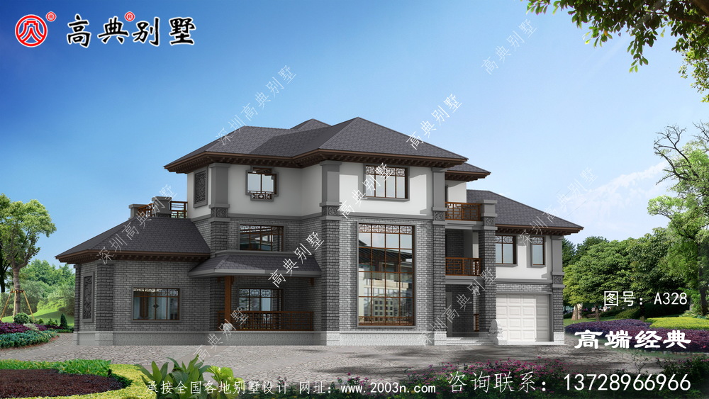 农村建房占地314平，实用大方