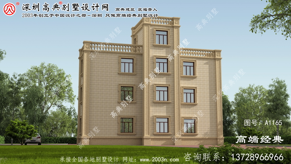 东兰县三层别墅设计效果图，自建首选好户型。