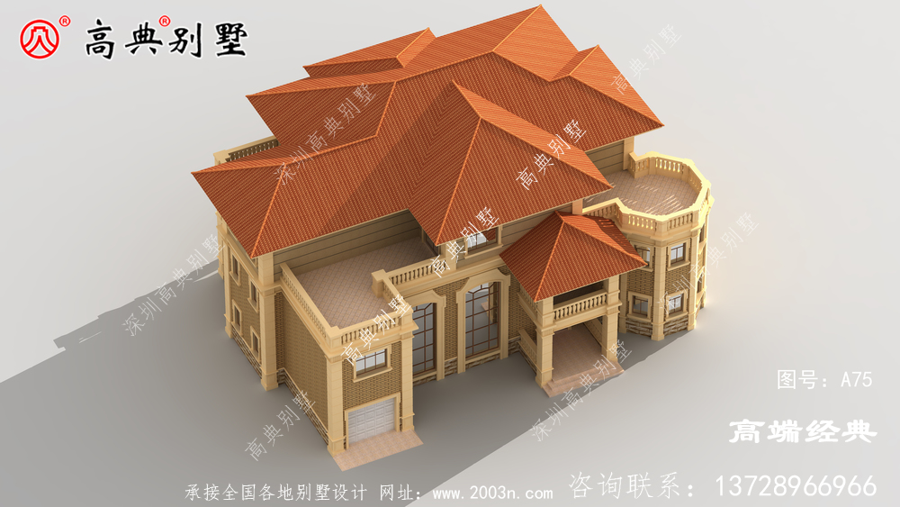 农村314平米自建房图田园生活