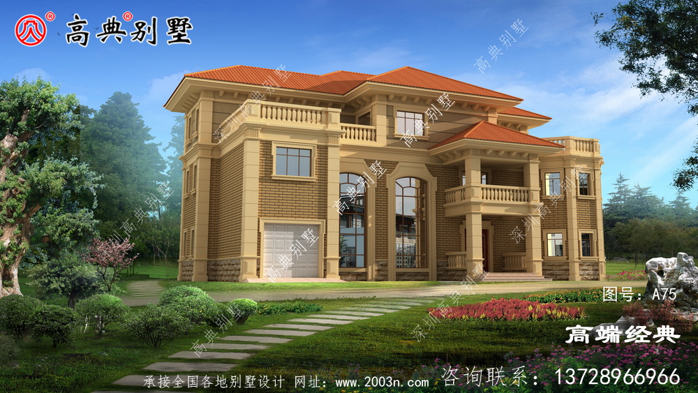 农村314平米自建房图田园生活
