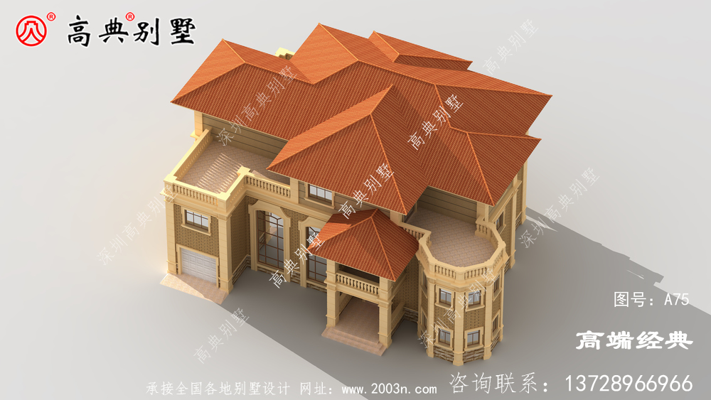 农村314平米自建房图田园生活