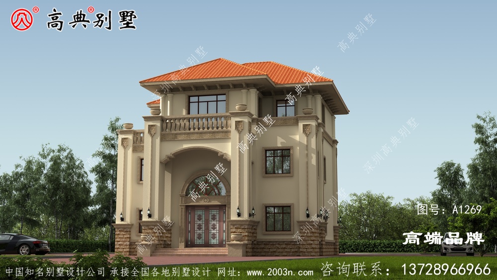 别墅设计效果图大全完美的外观造型 	