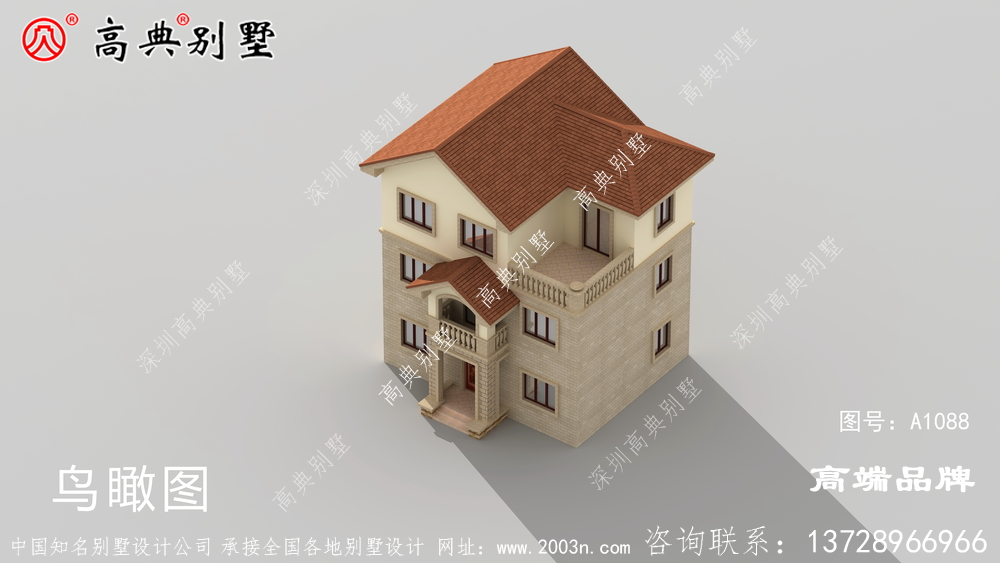 农村别墅效果不仅美观，而且经济实用。