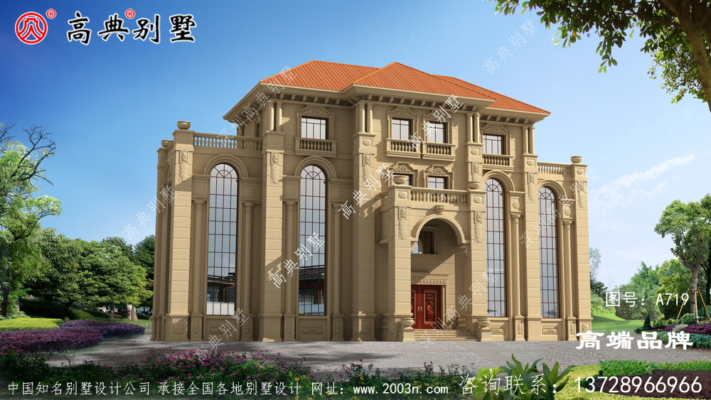 四层农村建房设计图造型感很丰满