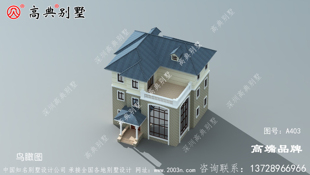 三层新农村房屋设计图造型都非常的气派。