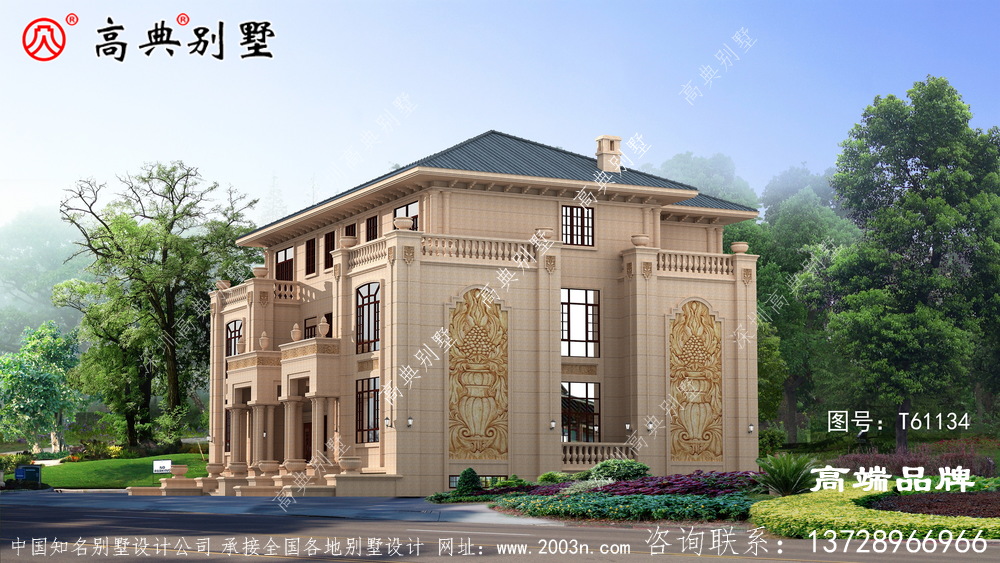 农村三层设计图宏伟的主体设计