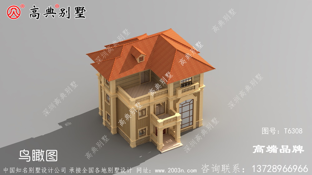 三层别墅设计图结构线条清晰	
