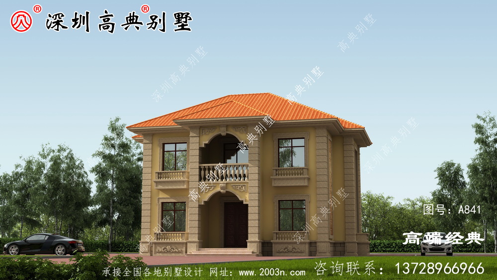洋气二层农村别墅设计图，符合建筑审美的同时，满足日常生活所需