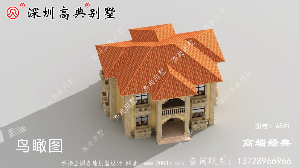 洋气二层农村别墅设计图，符合建筑审美的同时，满足日常生活所需