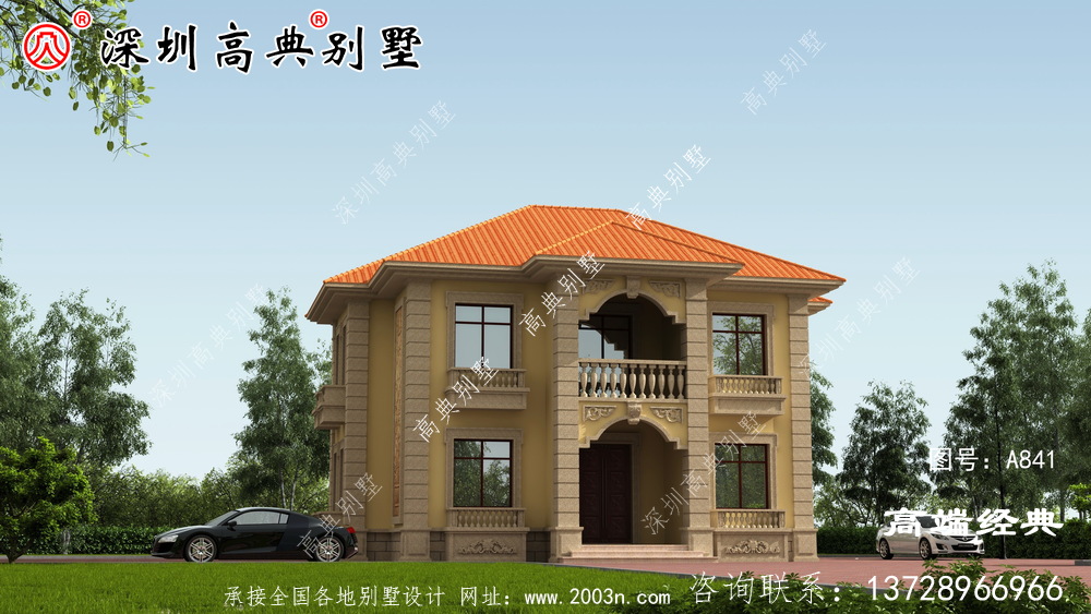 洋气二层农村别墅设计图，符合建筑审美的同时，满足日常生活所需