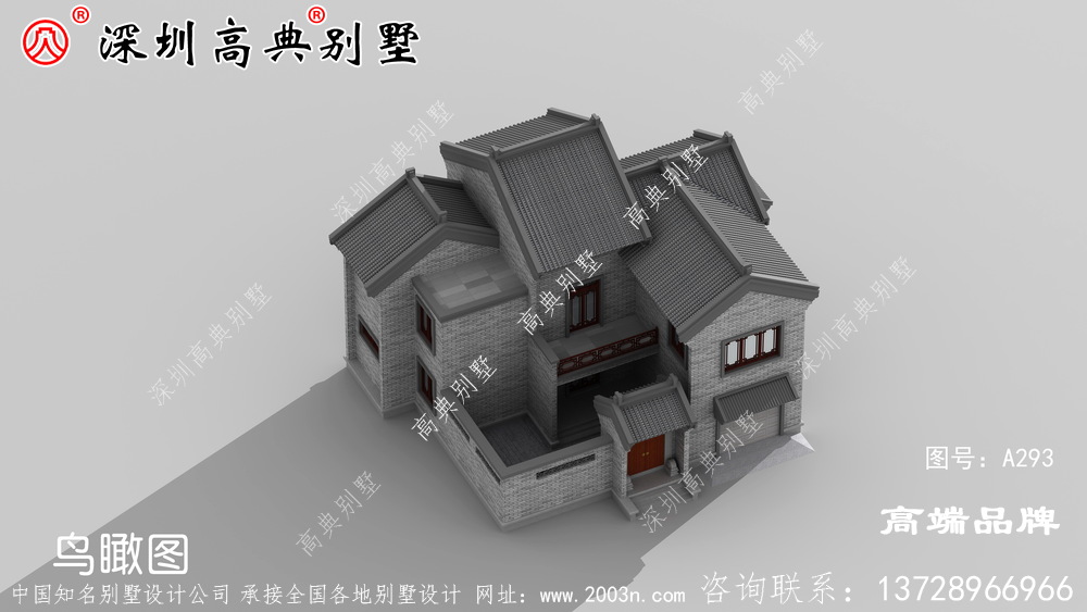现代中式风二层别墅设计图，7室4厅4卫，享受大自然的乐趣。