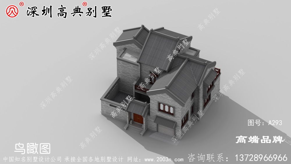现代中式风二层别墅设计图，7室4厅4卫，享受大自然的乐趣。