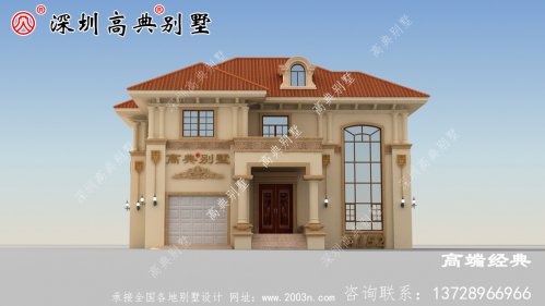 二层住宅平面图，户型方正，占地面积