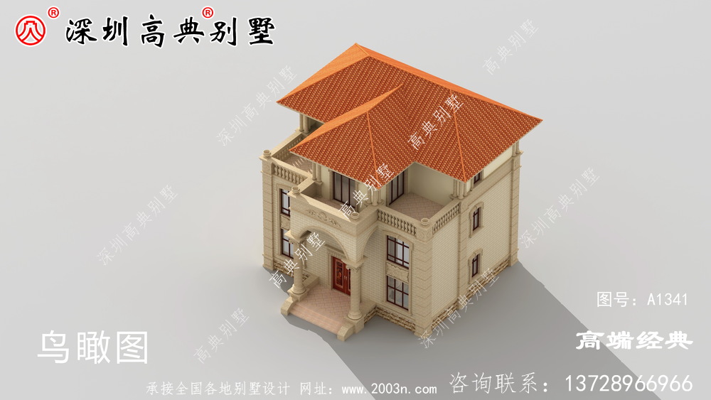 2021年最新二层别墅图，外观简洁美观，回乡盖房子就选它。