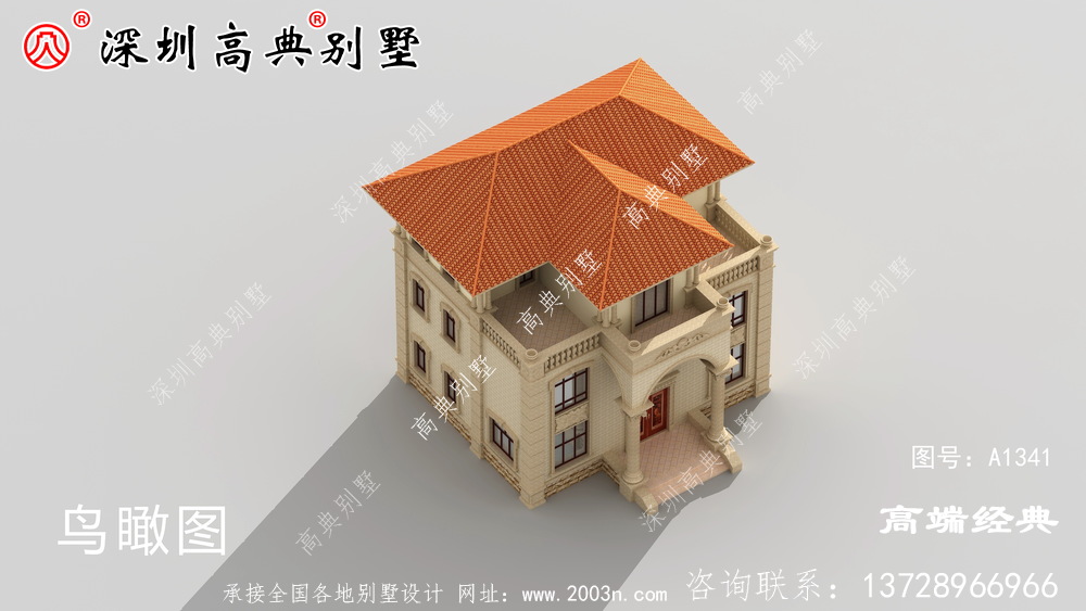 2021年最新二层别墅图，外观简洁美观，回乡盖房子就选它。