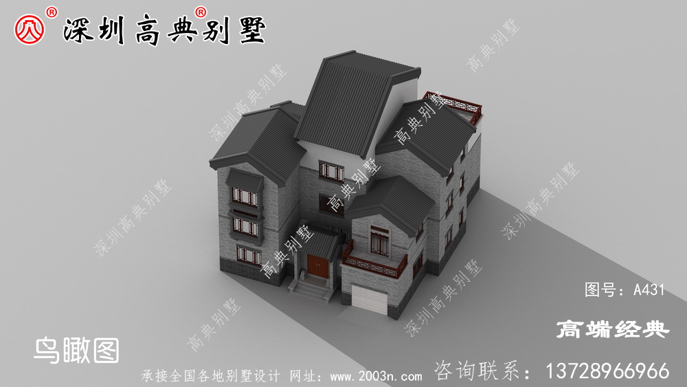 乡村简洁美观的三层设计图，户型方正布局，为您打造心仪之家。