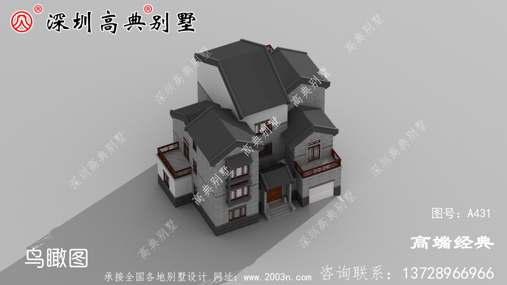 乡村简洁美观的三层设计图，户型方正布局，为您打造心仪之家。