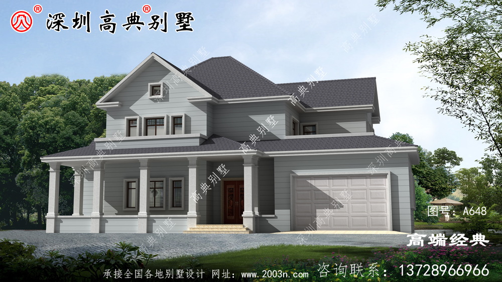 乡村二层别墅的最佳设计图，我也好想住在这样的房子里。