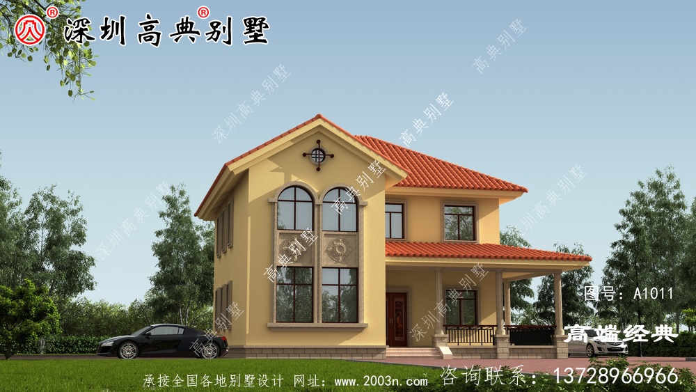 乡村一楼半的房子设计图，既省钱又舒适，可以给父母盖养老房。