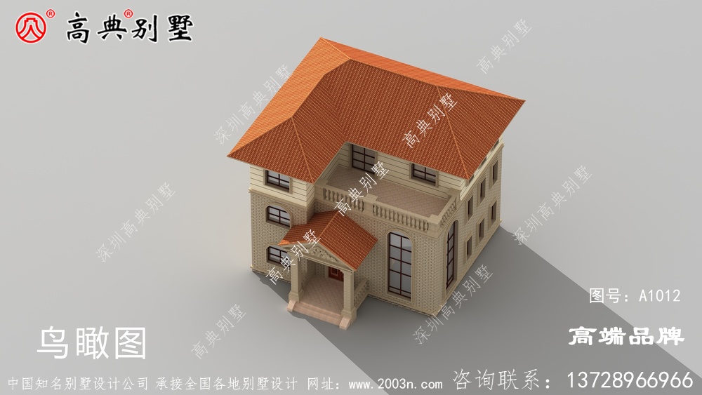 农村简欧三层复式别墅风格混合户型独特