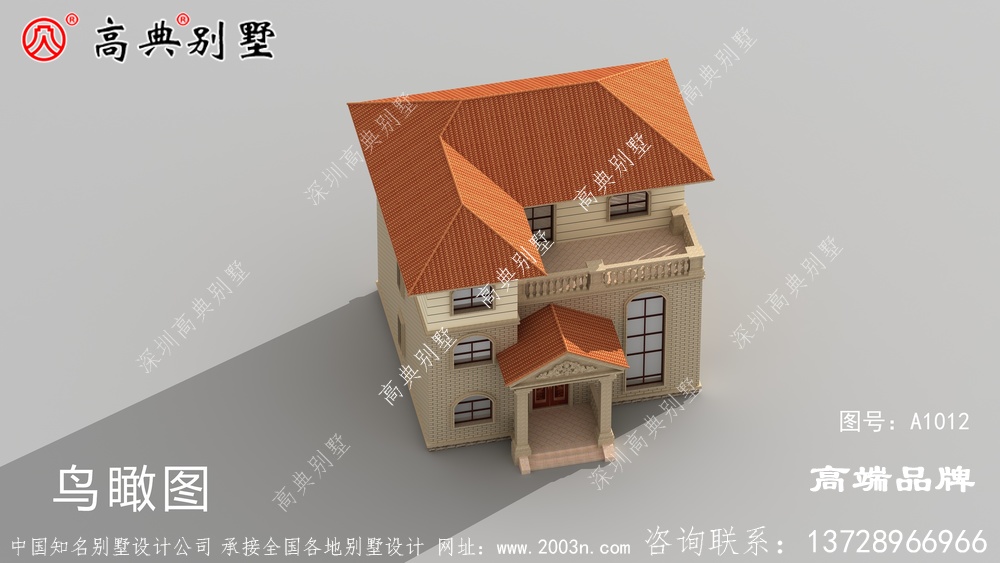 农村简欧三层复式别墅风格混合户型独特