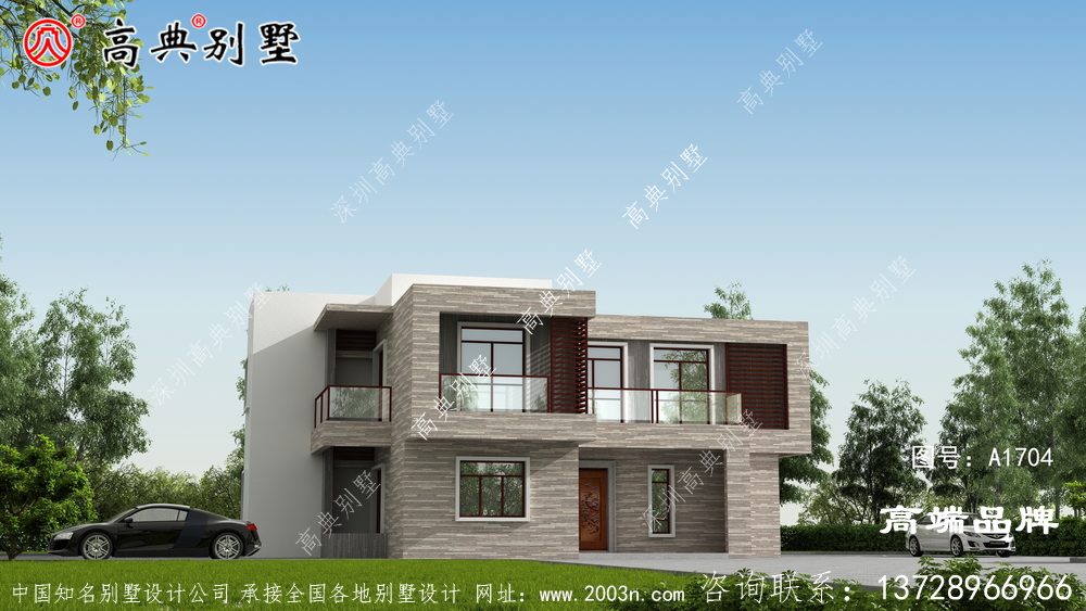 现代风格两层户型图，带阳光随时房享受乡村气息